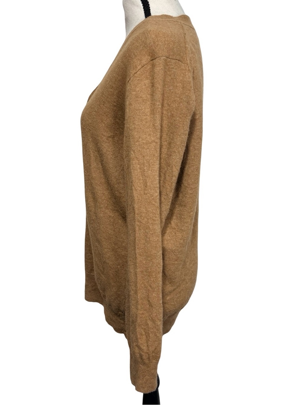 J.Crew With Cashmere Camel Button Front Cardigan Sweater Size M - Picture 4 of 9
